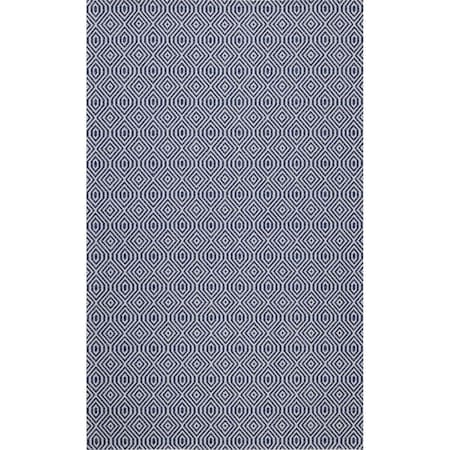 Flowers First 5 x 7 ft. Martha Stewart Contemporary Rectangle Flat Weave Rug Blue & Grey FL1862452